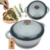EMALIOWANY GARNEK ŻELIWNY 24cm 4L HAGE SEA SALT